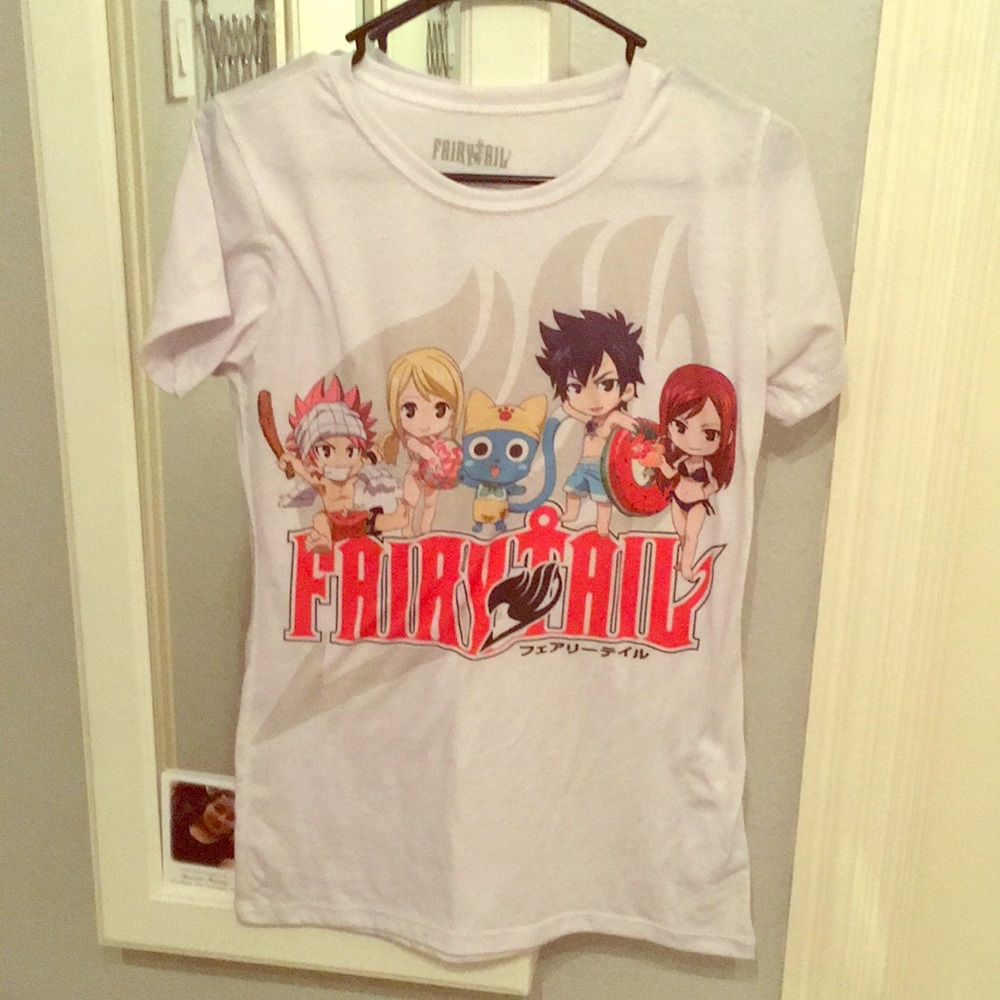 Fairy Tail Anime Funimation White Tee